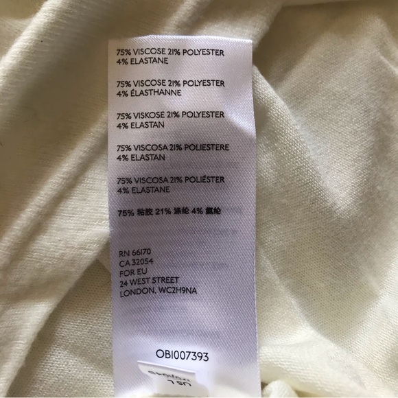 Free People White Cream Long Puffy Flowy Sleeve Fitted T Super Soft Sz Large - Picture 4 of 6